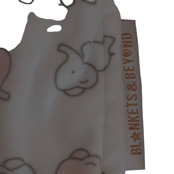 Blankets and Behond Elephant Lovey Blanket Pink White toy plush stuffed - Picture 10 of 11